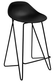 Hoker na giętych nogach PERSY 75 cm - czarny
