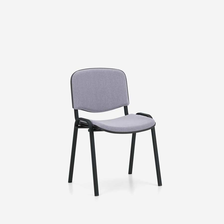 RAL 9005 / tkanina C12 Krzesło konferencyjne ISO