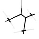 Lampa wisząca CANDELABR 6 - czarne aluminium/szkło