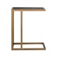Stolik boczny BLACKBONE BRASS 55x35 - czarny fornir/mosiądz
