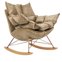 Fotel bujany SWING VELVET - khaki