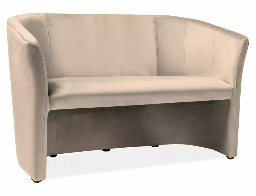 Sofa TM-2 velvet beżowy bluvel 28 / wenge