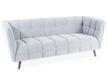 Sofa CASTELLO 3 Velvet - jasny szary Bluvel 03