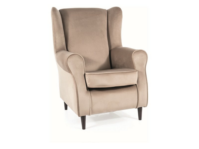 Fotel BARON Velvet - ciemny beżowy Bluvel 40