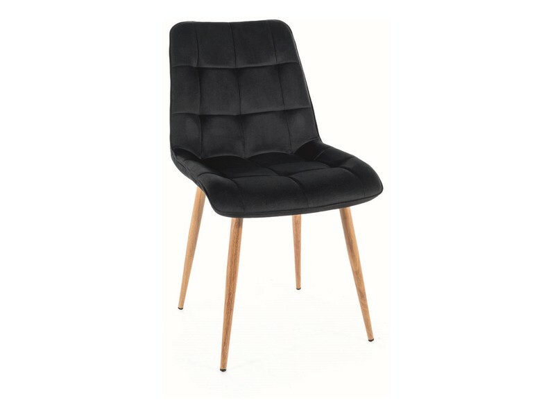 Krzesło CHIC D Velvet - dąb/czarny Bluvel 19