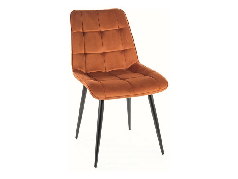 Krzesło CHIC Velvet - czarny/cynamon Bluvel 4215