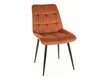 Krzesło CHIC Velvet - czarny/cynamon Bluvel 4215