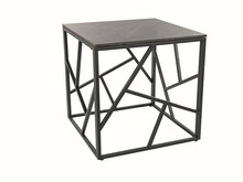 Ława ESCADA B III 55x55 - szary efekt marmuru/czarny