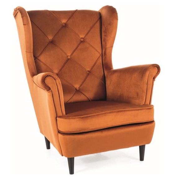 Fotel LADY Velvet - cynamon Bluvel 4215