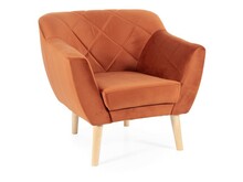 Fotel KARO 1 Velvet - buk/cynamon Bluvel 4215