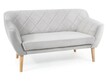 Sofa 2-osobowa KARO 2 Velvet - buk/jasny szary Bluvel 03