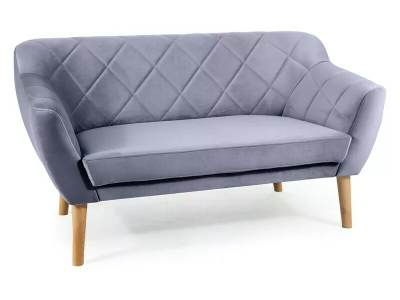 Sofa 2-osobowa KARO 2 Velvet - buk/szary Bluvel 14
