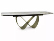 Stół rozkładany INFINITY Ceramic 160/240x95 - biały/brązowy