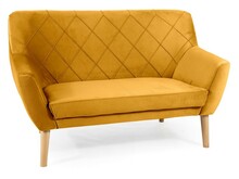 Sofa 2-osobowa KIER 2 Velvet - buk/curry Bluvel 68