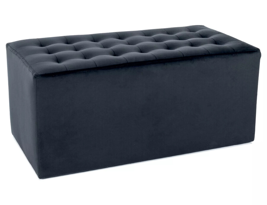 Puf LORI 2 Velvet - czarny Bluvel 19