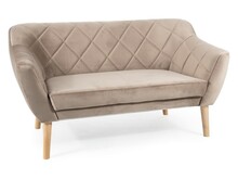 Sofa 2-osobowa KARO 2 Velvet - buk/ciemny beżowy Bluvel 40