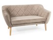 Sofa 2-osobowa KARO 2 Velvet - buk/ciemny beżowy Bluvel 40
