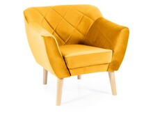 Fotel KARO 1 Velvet - buk/curry Bluvel 68