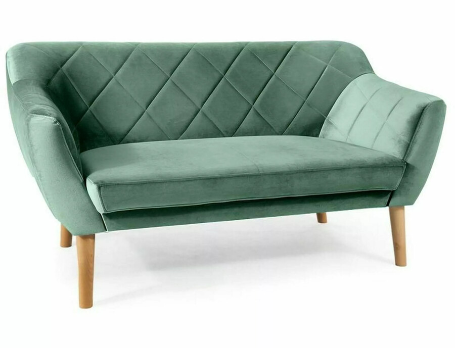 Sofa 2-osobowa KARO 2 Velvet - buk/zielony Bluvel 78