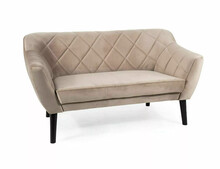 Sofa 2-osobowa KARO 2 Velvet - wenge/ciemny beżowy Bluvel 40