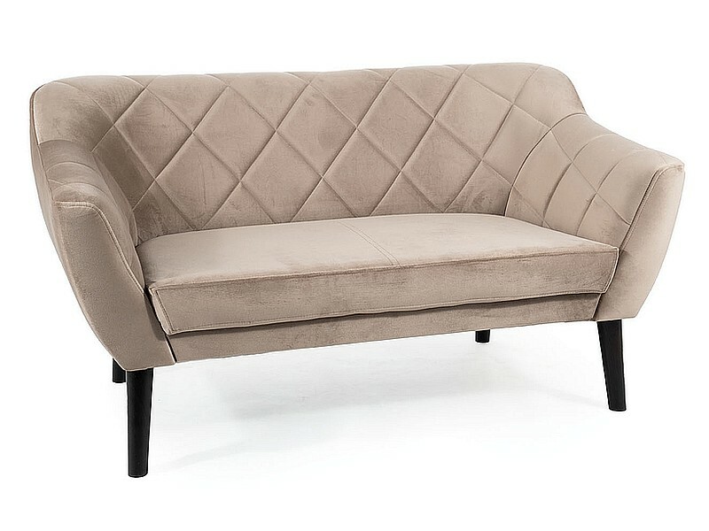 Sofa 2-osobowa KARO 2 Velvet - wenge/ciemny beżowy Bluvel 40