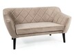Sofa 2-osobowa KARO 2 Velvet - wenge/ciemny beżowy Bluvel 40