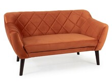 Sofa 2-osobowa KARO 2 Velvet - wenge/cynamon Bluvel 4215