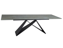 Stół rozkładany WESTIN Ceramic 160/240x90 - turkusowy/czarny mat
