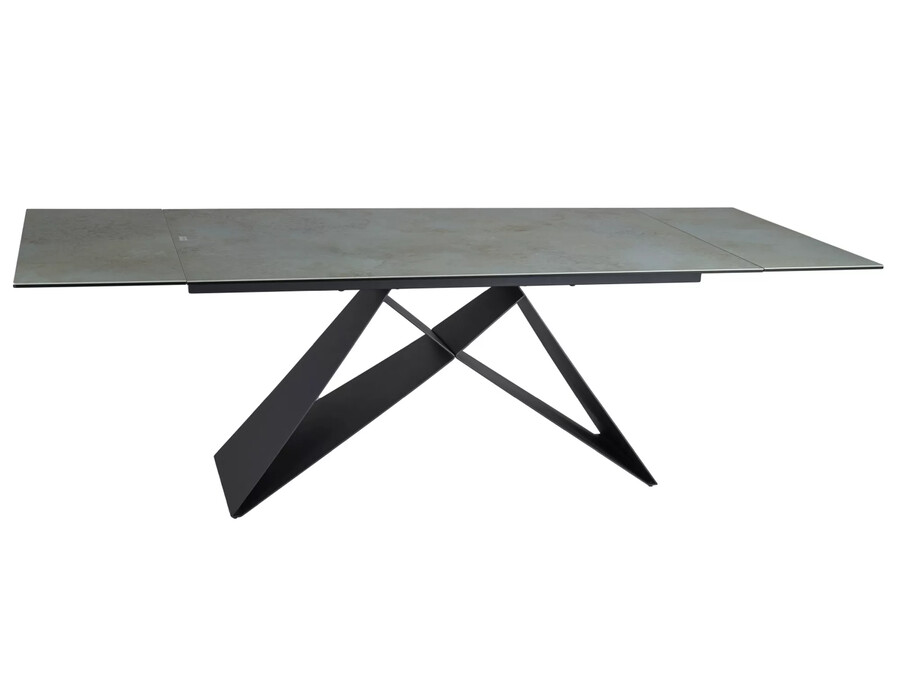 Stół rozkładany WESTIN Ceramic 160/240x90 - turkusowy/czarny mat