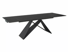 Stół rozkładany WESTIN Ceramic 160/240x90 - czarny/czarny mat