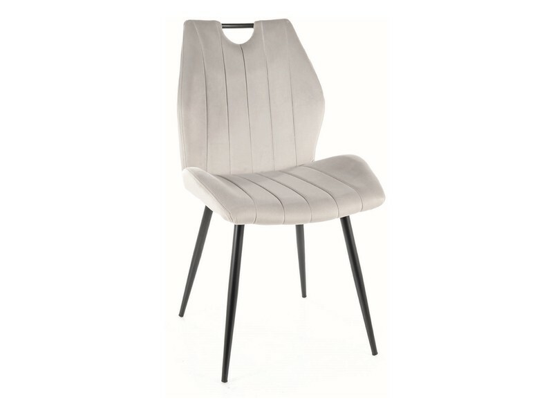 Krzesło ARCO Velvet - jasny szary Bluvel 03