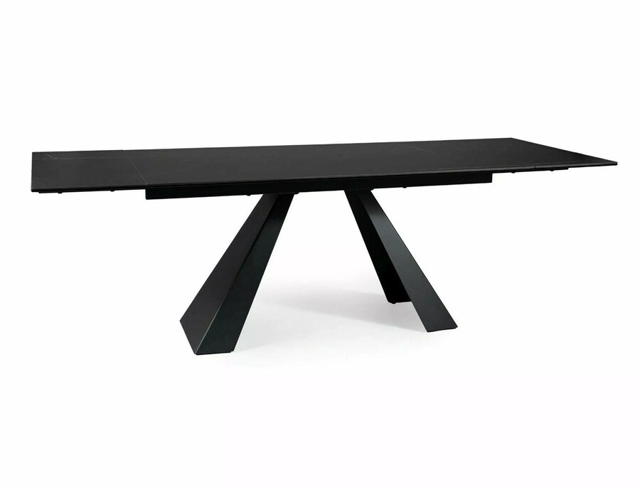 Stół rozkładany SALVADORE CERAMIC SAHARA NOIR 160/240x90 - czarny/czarny mat