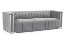 Sofa 3-osobowa VOGUE velvet - szary/srebrny