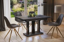 Stół rozkładany APPIA N.CZ. 130/210x80 - ciemny beton/czarny mat