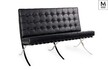 Sofa 2-osobowa BARCELON ekoskóra - czarny