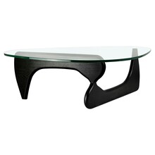 Stolik kawowy STABLE BLACK - transparentny/czarny