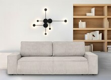 Sofa rozkładana z pojemnikiem PILLOW - jasny szary