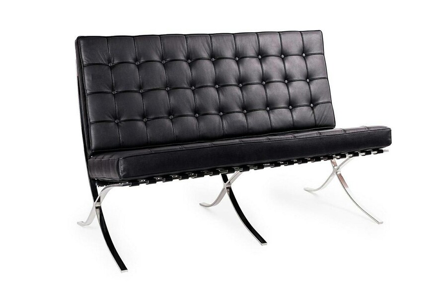 Sofa 2-osobowa BARCELON PRESTIGE PLUS - czarny