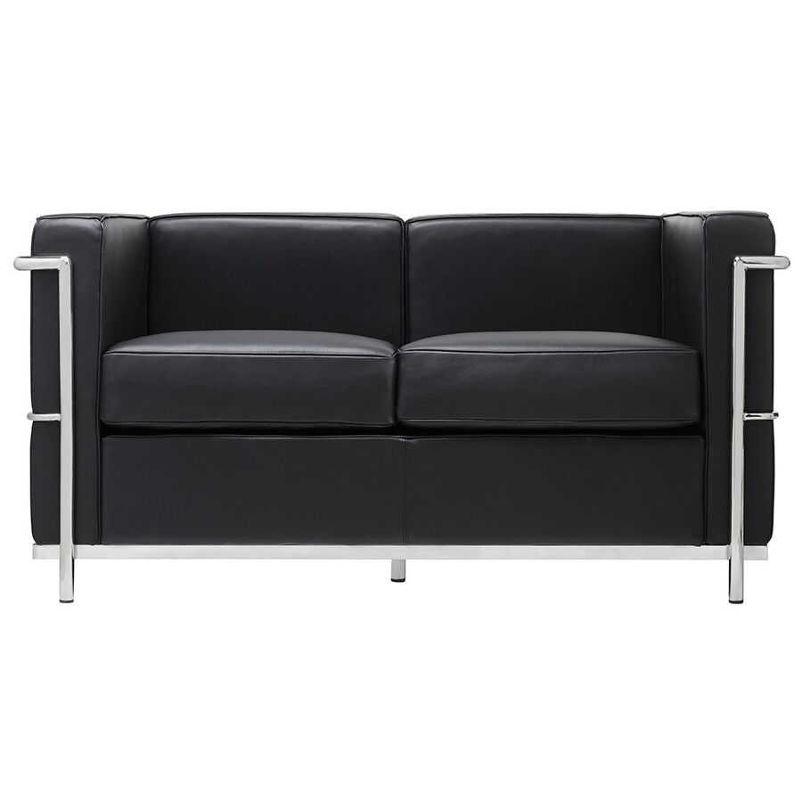 Sofa skórzana 2-osobowa SOFT LC2 - czarny