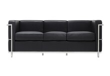 Sofa skórzana 3-osobowa SOFT LC2 - czarny