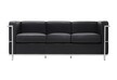Sofa skórzana 3-osobowa SOFT LC2 - czarny