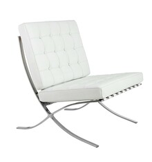 Fotel skórzany BARCELON PRESTIGE PLUS - biały