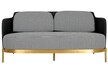 Sofa 2-osobowa VENICE - pepitka/czarny/złoty