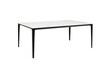Stół SLIM 180x90 - biały marmur/czarny