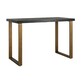 Stół barowy BLACKBONE BRASS 160x80 - czarny/mosiądz