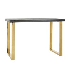 Stół barowy BLACKBONE GOLD 160x80 - czarny/złoty