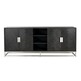 Komoda 4-drzwiowa BLACKBONE SILVER - czarny/srebrny