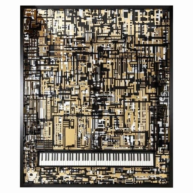 Dekoracja ścienna PIANO WIBI 158x188 z wbudowanym instrumentem