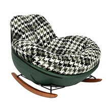 Fotel bujany FATTY pepitka - zielony