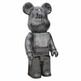 Dekoracja BEAR L - czarno-srebrny